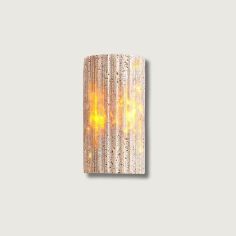 Natural Travertine Wall Light  Stone Column Design - Product showcase