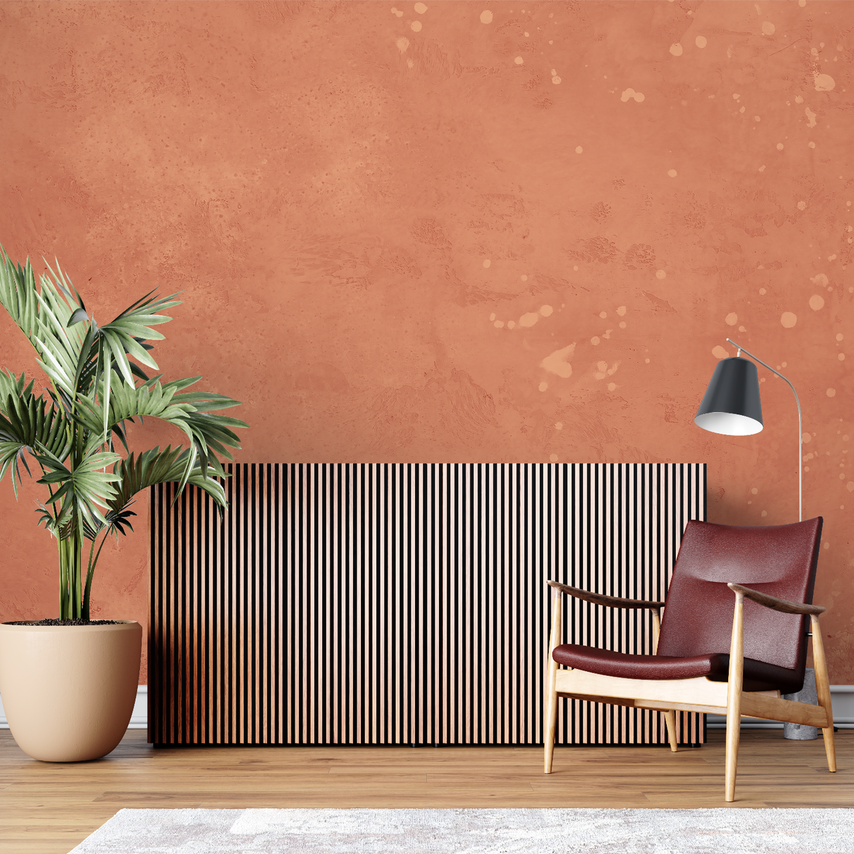 Terracotta Mural Wallpaper | Textured Mediterranean Style