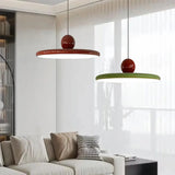 Modern Pendant Light  Bauhaus-Inspired Glass Disc Design - Detailed view