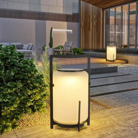 Modern Solar Wall Light  Framed Glass Lantern Design - Product detail 8