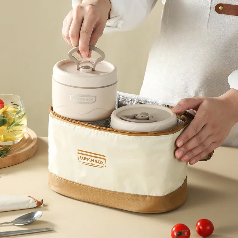 Insulated Lunch Container  Triple Layer Food Storage System - Detailed view