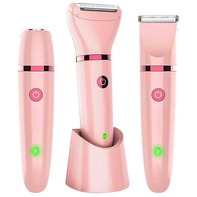 Womens Electric Shaver  3-in-1 Rechargeable Wet  Dry Grooming Kit - Product showcase