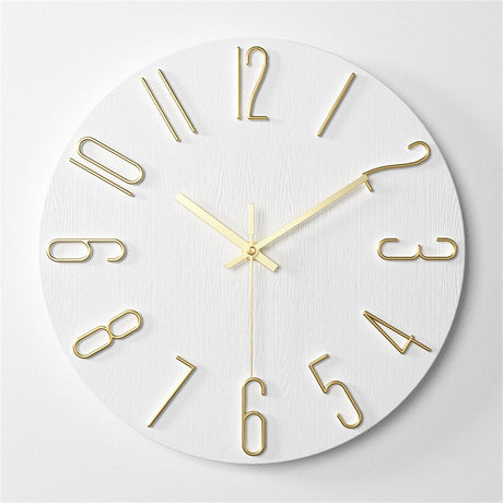 Modern Wall Clock  Blue Face Gold Numbers - Product detail 11
