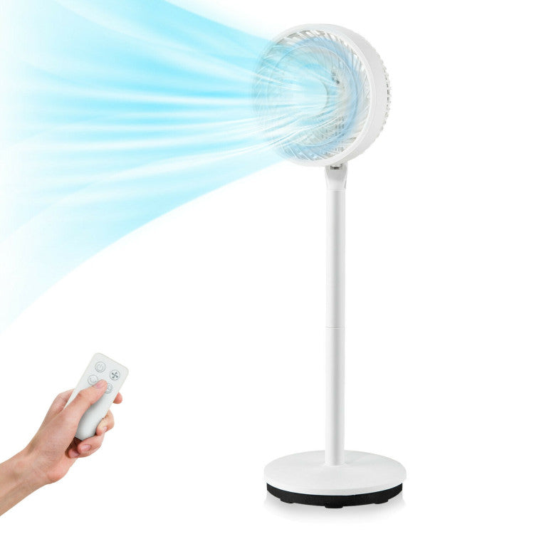 Smart Pedestal Fan  9-Inch Adjustable Height With Remote Control - Product showcase