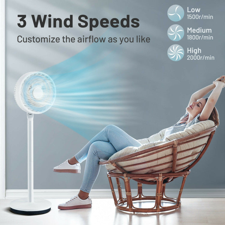 Smart Pedestal Fan  9-Inch Adjustable Height With Remote Control - Product detail 4
