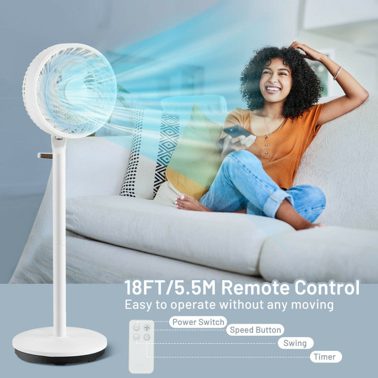 Smart Pedestal Fan  9-Inch Adjustable Height With Remote Control - Product detail 7