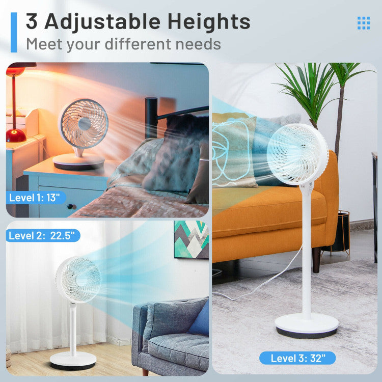 Smart Pedestal Fan  9-Inch Adjustable Height With Remote Control - Product detail 8
