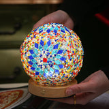 Mosaic Glass Table Lamp  LED Color Changing Night Light - Product detail 10