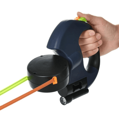 Double Dog Leash  LED Light  Rotating Hinge System - Product showcase