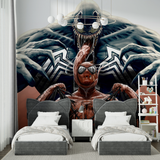 Superhero Mural Wallpaper | Venom and Spider-Man Battle Scene