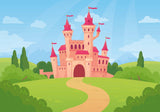 Princess Castle Mural Wallpaper | Pink Fantasy Palace Design