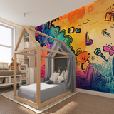 Street Art Mural Wallpaper | Urban Graffiti Explosion