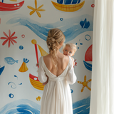 Nautical Mural Wallpaper | Kids Sailing Boats Design