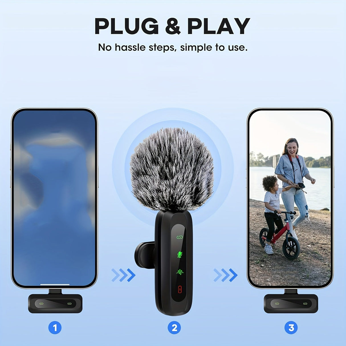 Wireless Lavalier Microphone  Dual USB-C Recording System - Product detail 6