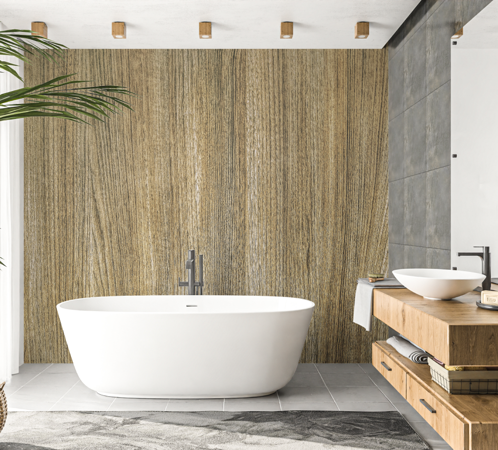 Wood Mural Wallpaper | Natural Beige Grain Pattern