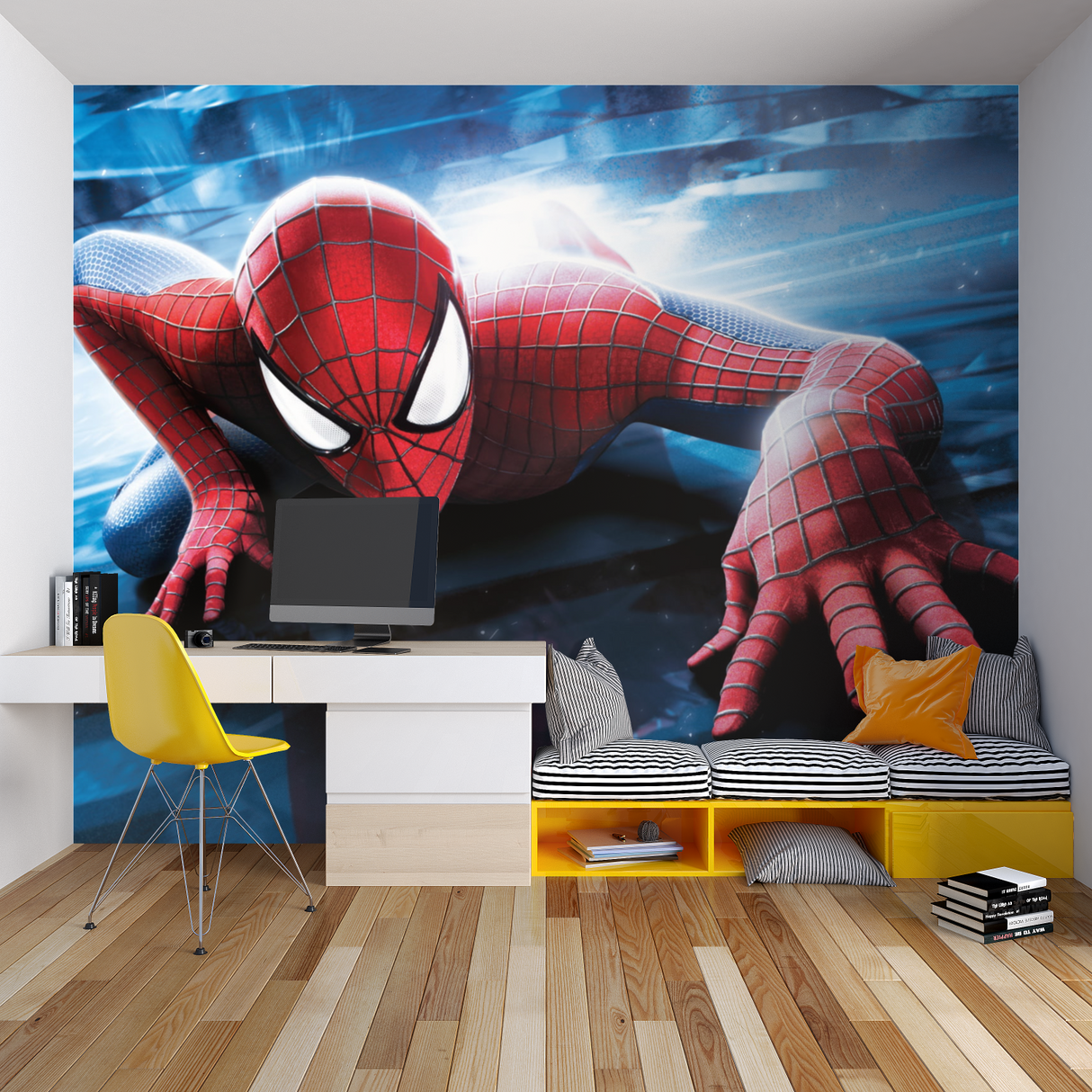 Superhero Mural Wallpaper | Spider-Man Action Design