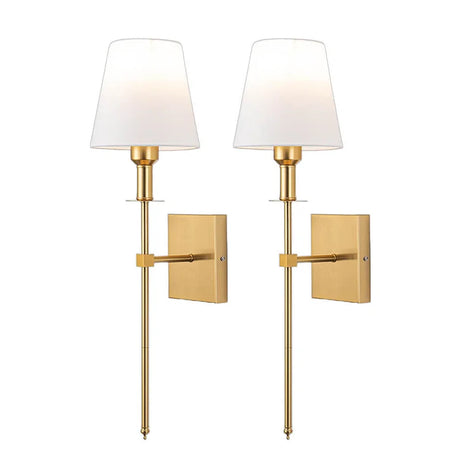 Modern Wall Sconce  Black Metal Frame With White Shade - Product detail 5