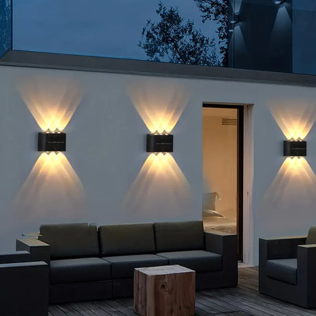 Modern Outdoor Wall Light  Dual Beam LED Design - Product showcase