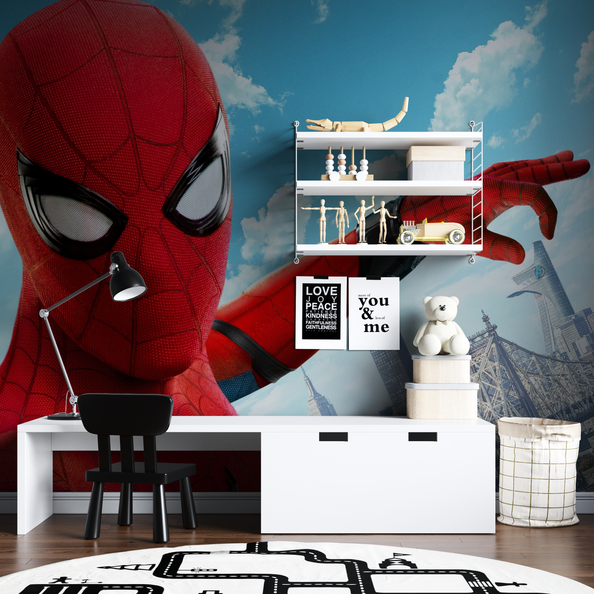 Superhero Mural Wallpaper | Spider-Man Urban Adventure