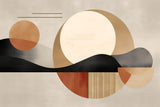 Abstract Mural Wallpaper | Geometric Terracotta and Beige Design