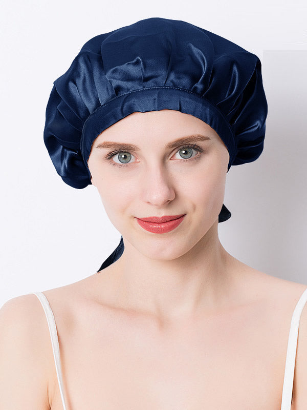 Silk Sleep Cap  Mulberry Silk Hair Protection With Ribbon - Product detail 14