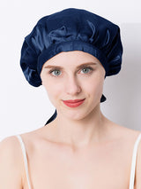 Silk Sleep Cap  Mulberry Silk Hair Protection With Ribbon - Product detail 14