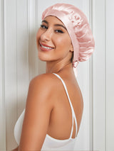 Silk Sleep Cap  Mulberry Silk Hair Protection With Ribbon - Product detail 10