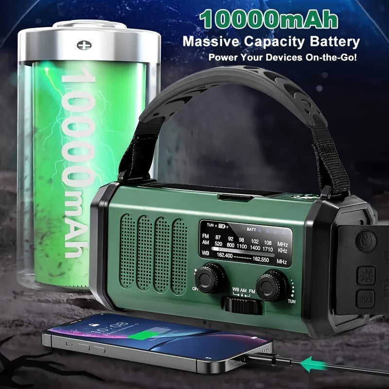 Emergency Radio Kit  Solar Hand Crank Power Bank With NOAA Weather Alert - Detailed view
