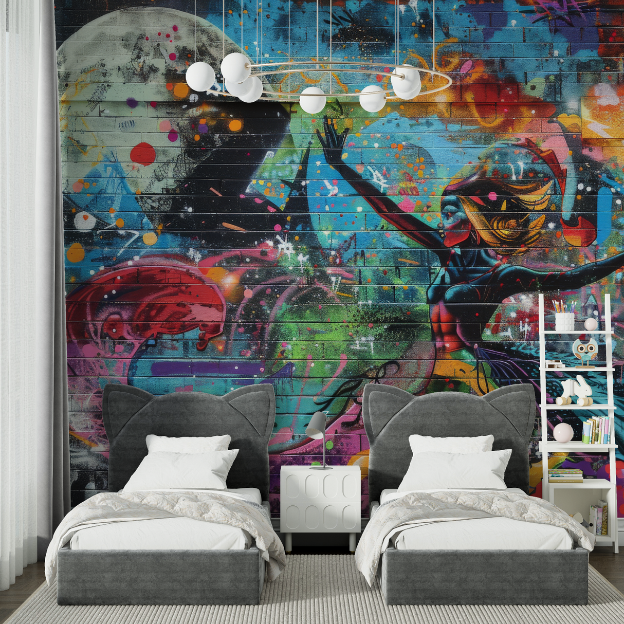 Street Art Mural Wallpaper | Urban Pop Art Graffiti Design
