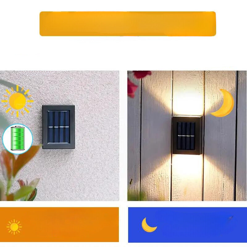 Modern Solar Wall Light  Dual Beam Outdoor Sconce - Product detail 5