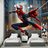 Superhero Mural Wallpaper | Spider-Man City Adventure