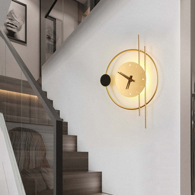 Modern Wall Clock Light  Illuminated Nielsen Design - Product showcase