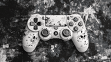 Gaming Mural Wallpaper | PlayStation Controller Black and White Design