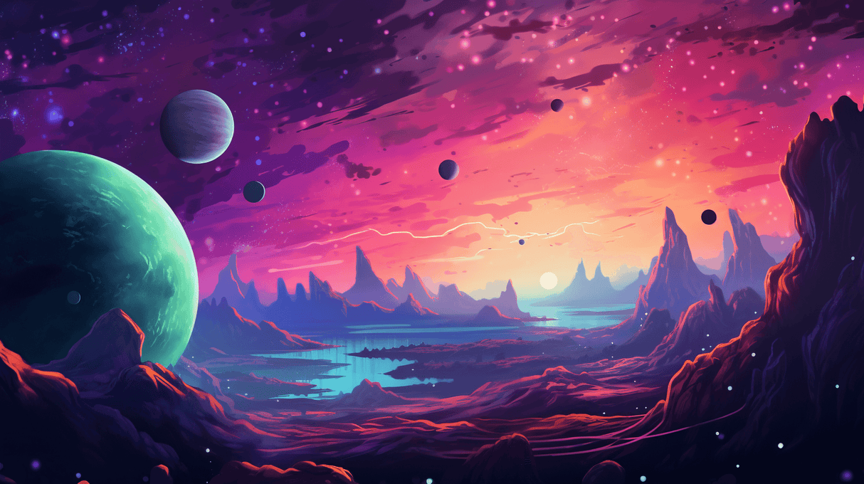 Space Mural Wallpaper | Cosmic Purple Galaxy Scene