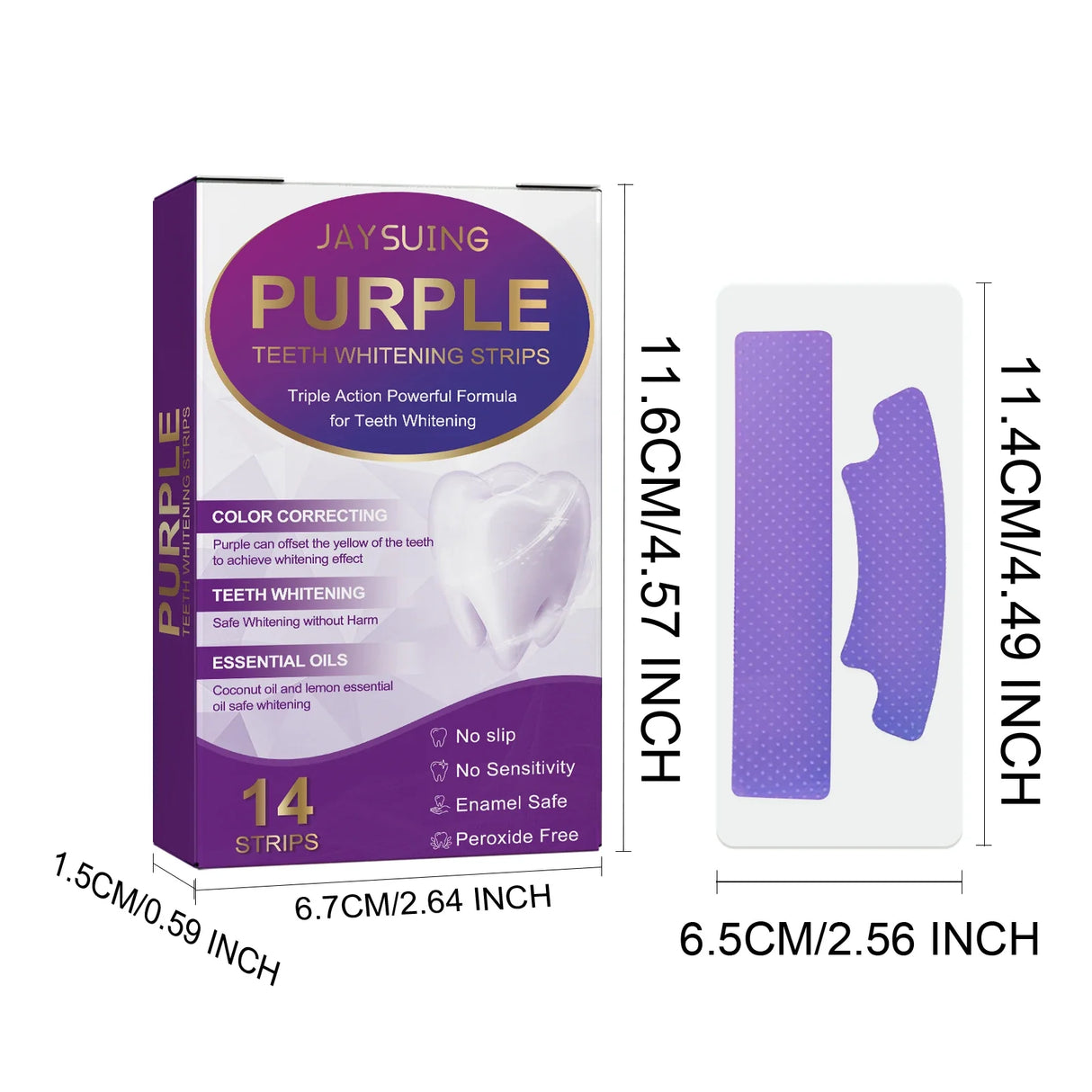 Professional Teeth Whitening Strips  Color-Correcting Purple Formula - Product detail 9