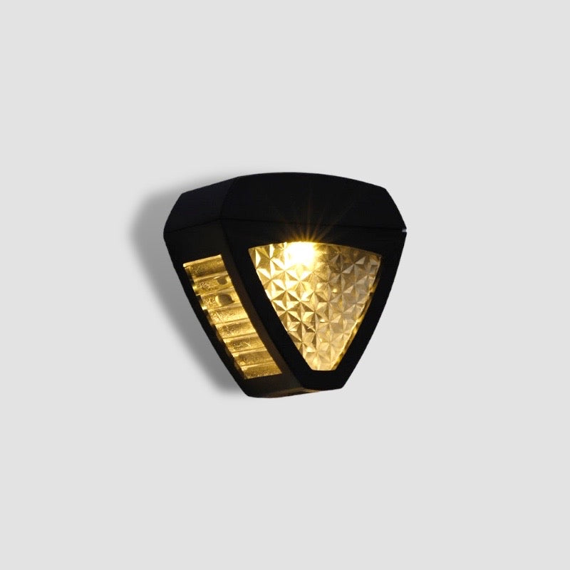 Solar Wall Light  Diamond Glass Panel With Motion Sensor - Product showcase