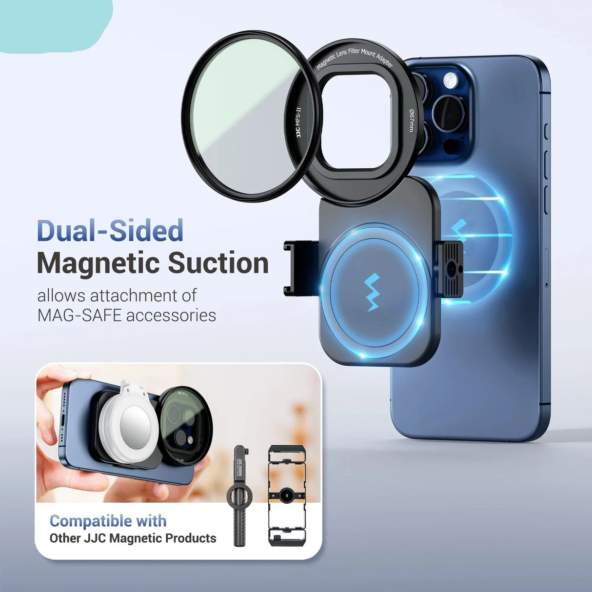 Mobile Photography Filter Adapter  67mm Magnetic Lens Mount - Product detail 8