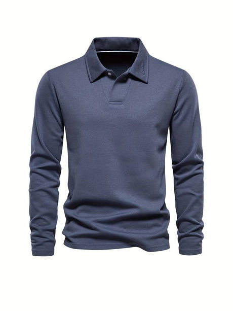 Long Sleeve Polo Shirt  Classic Tailored Design - Product example