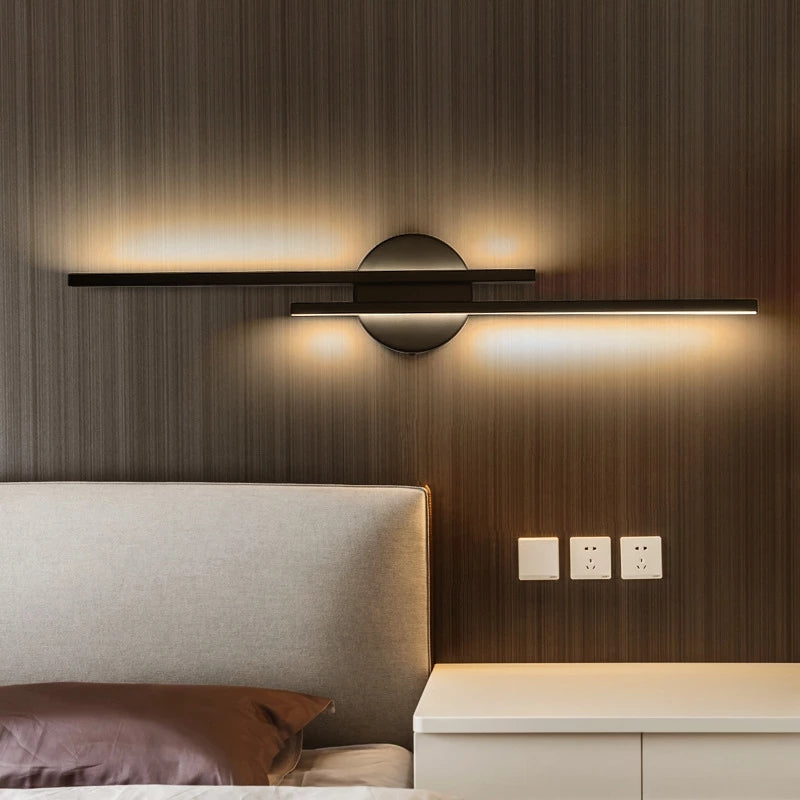 Modern LED Wall Light  Linear Double Bar Design - Detailed view