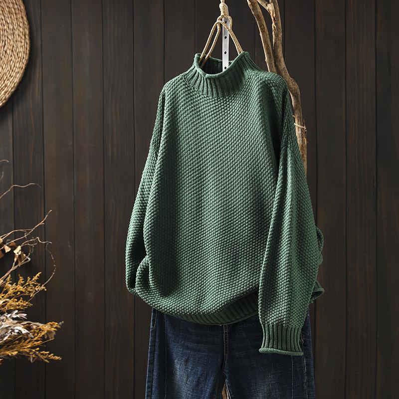 Wool Cotton Jumper  Textured Knit Design - Product detail 5