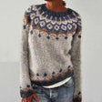 Nordic Fair Isle Sweater  Traditional Floral Pattern - Product detail 4