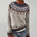 Nordic Fair Isle Sweater  Traditional Floral Pattern - Product detail 4