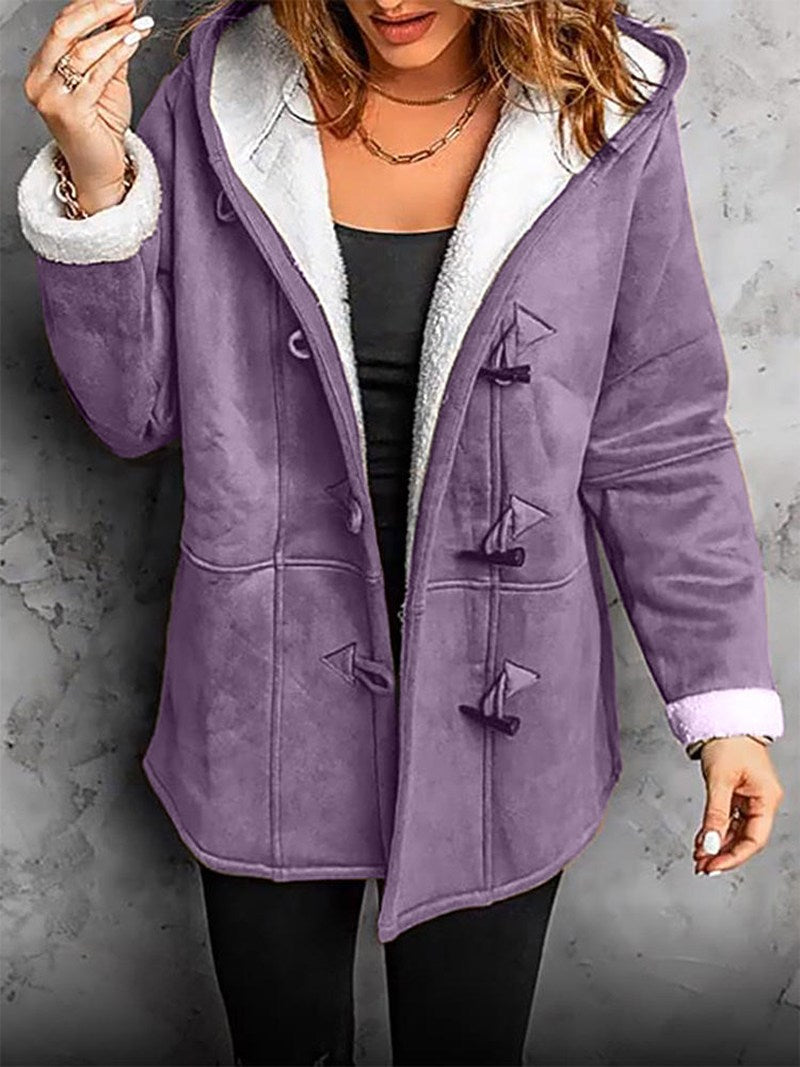 Fleece Lined Winter Coat  Hooded Toggle Duffle Design - Product detail 7