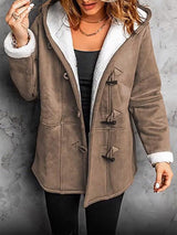 Fleece Lined Winter Coat  Hooded Toggle Duffle Design - Product detail 5