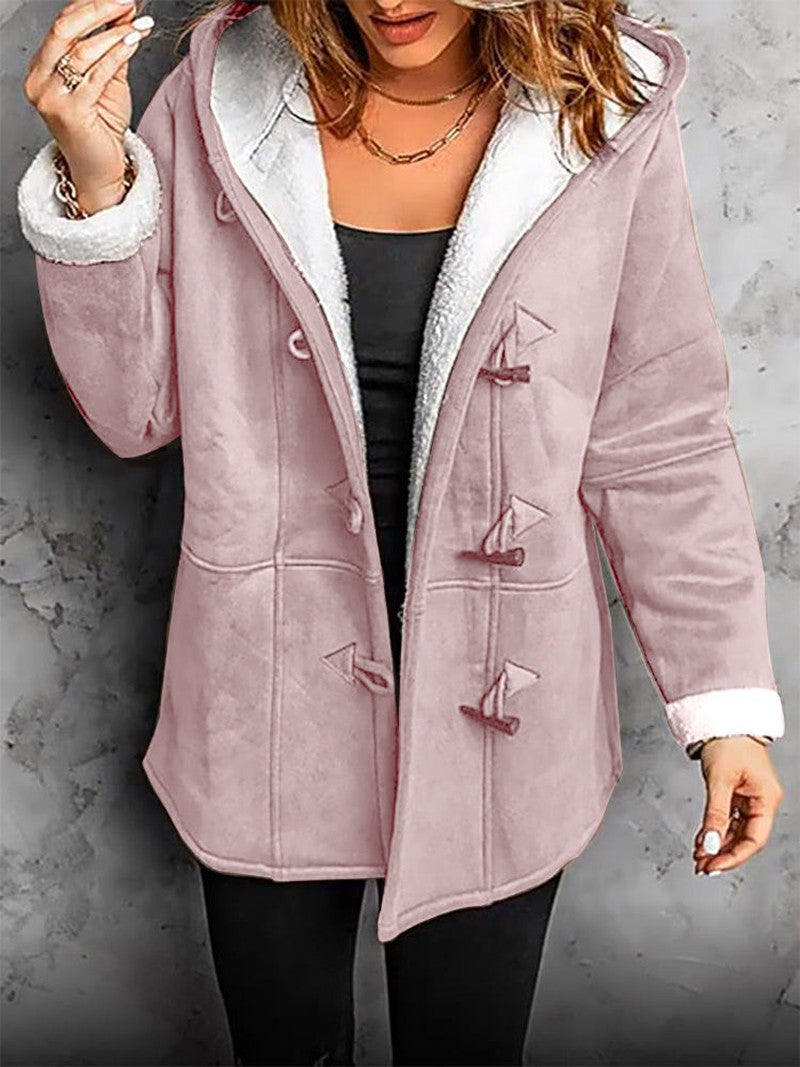 Fleece Lined Winter Coat  Hooded Toggle Duffle Design - Product detail 8