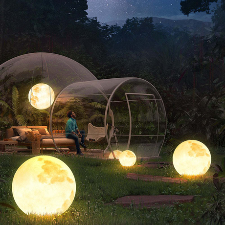 Solar Garden Pendant Light  Moon-Inspired LED Globe Design - Product detail 10