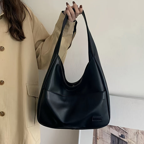 Premium Leather Hobo Bag  Classic Black Minimalist Design - Product detail 7
