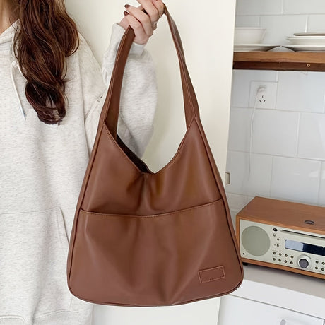 Premium Leather Hobo Bag  Classic Black Minimalist Design - Product detail 9