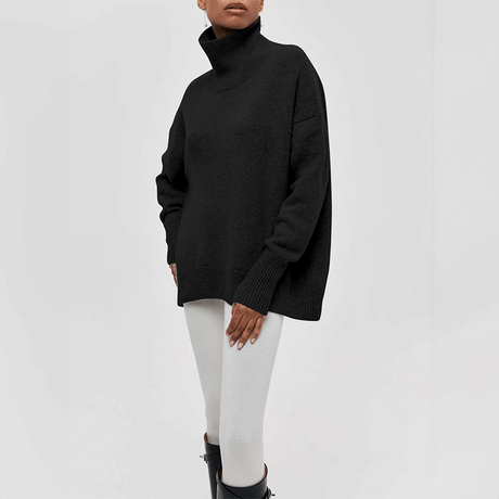 Luxe Turtleneck Sweater  Soft Knit Ribbed Design - Product detail 11
