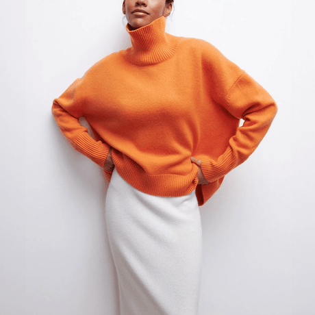 Luxe Turtleneck Sweater  Soft Knit Ribbed Design - Product detail 7
